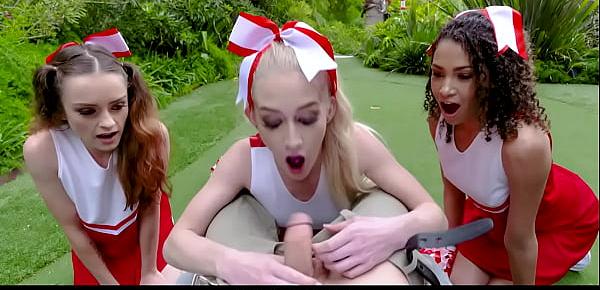  Cheerleader Captain Audition Turns Into Reverse Gangbang - Gia Gelato, Lily Glee, Emma Starletto
